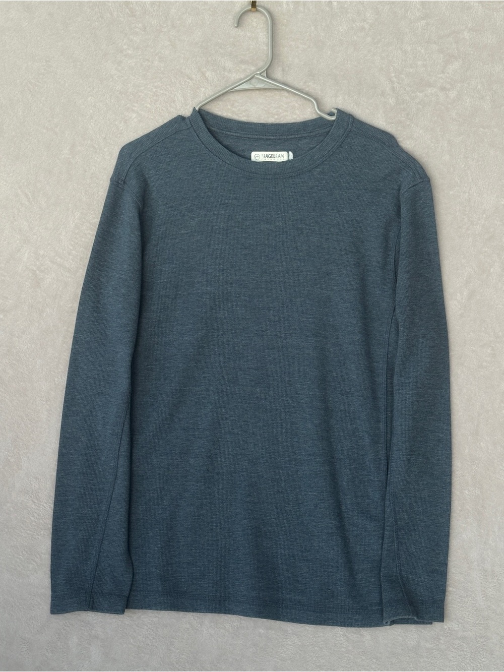 Magellan Heathered Blue Long Sleeve Crewneck Shirt